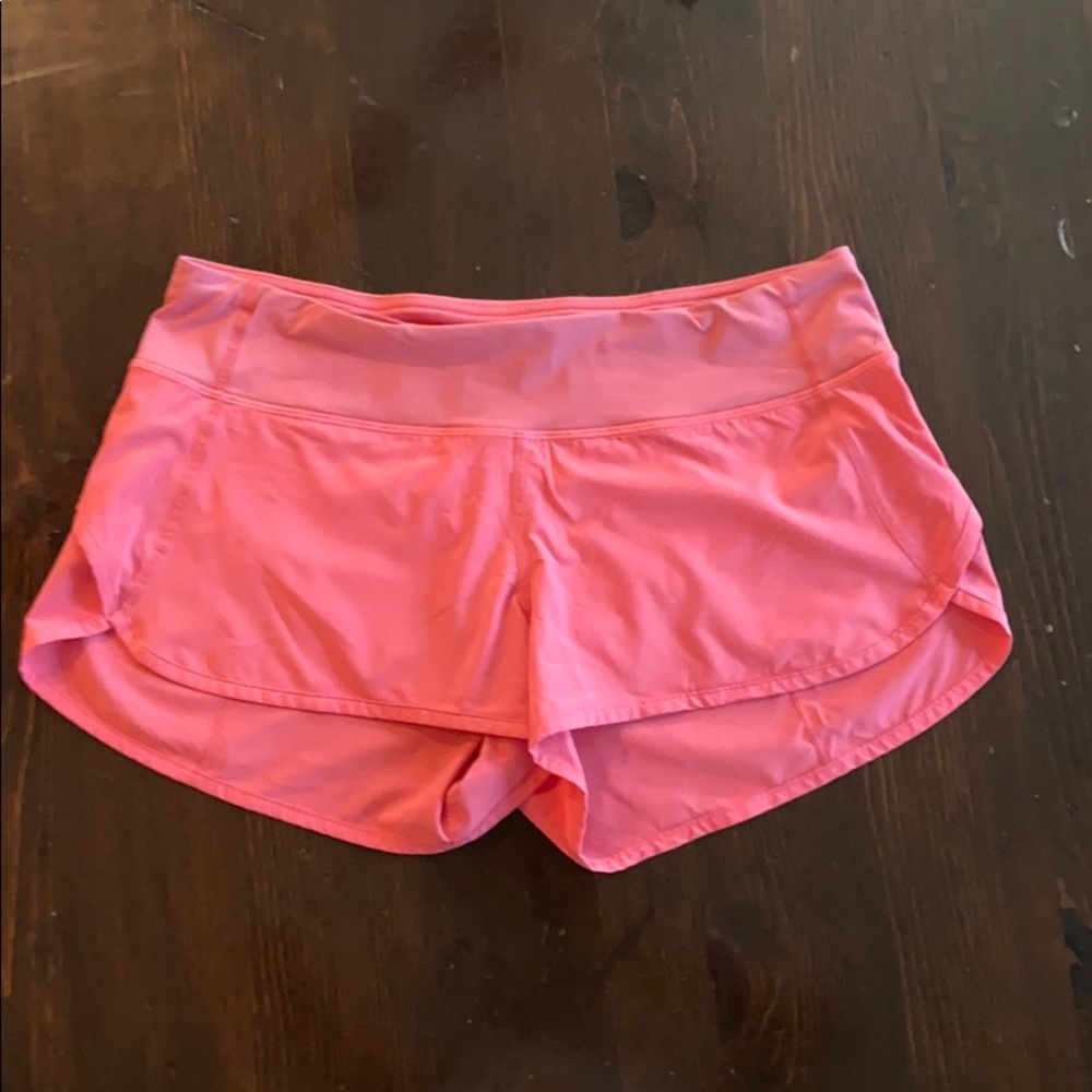 Coral Lululemon Shorts